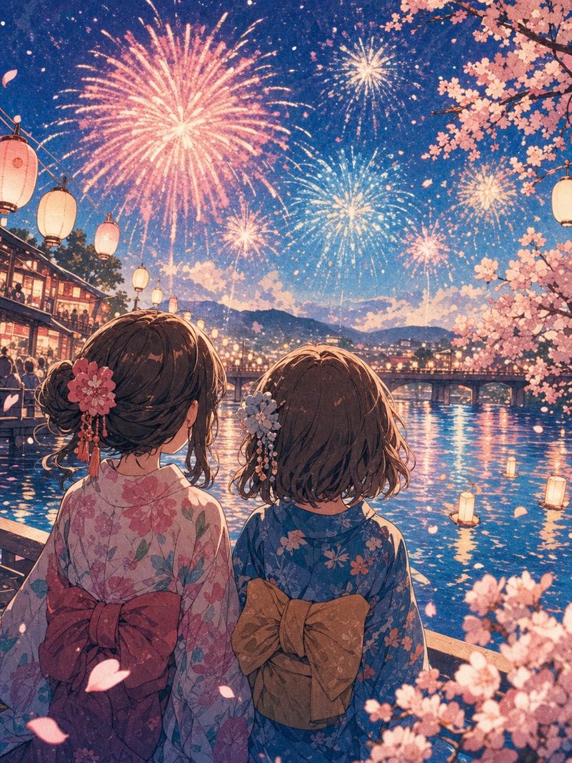 夏夜花火漫画记忆示例